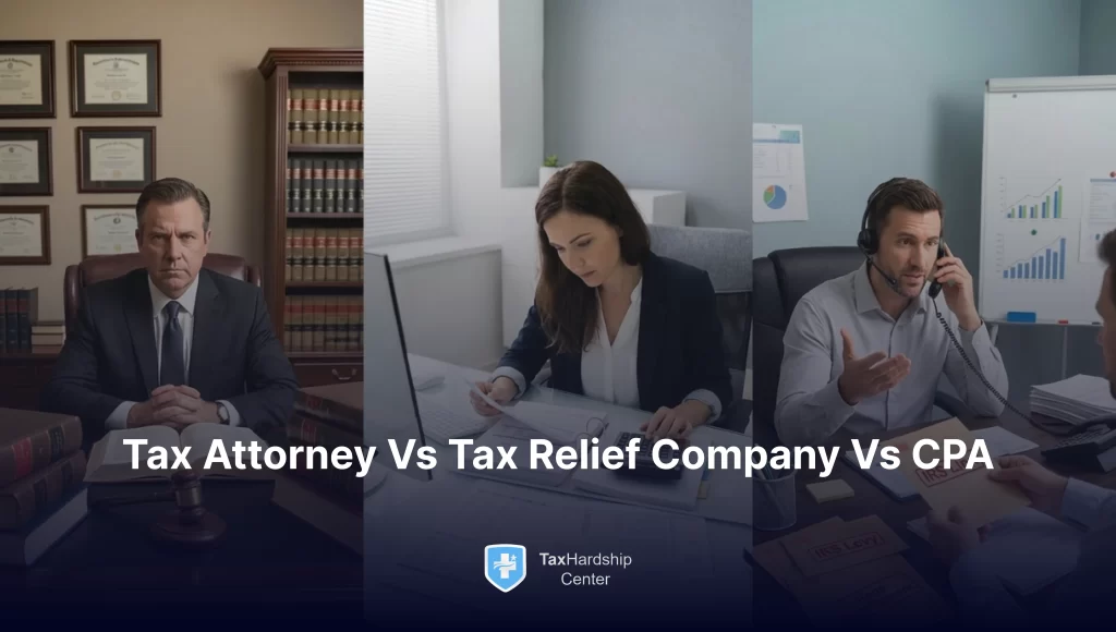 tax attorney, CPA, or tax relief company